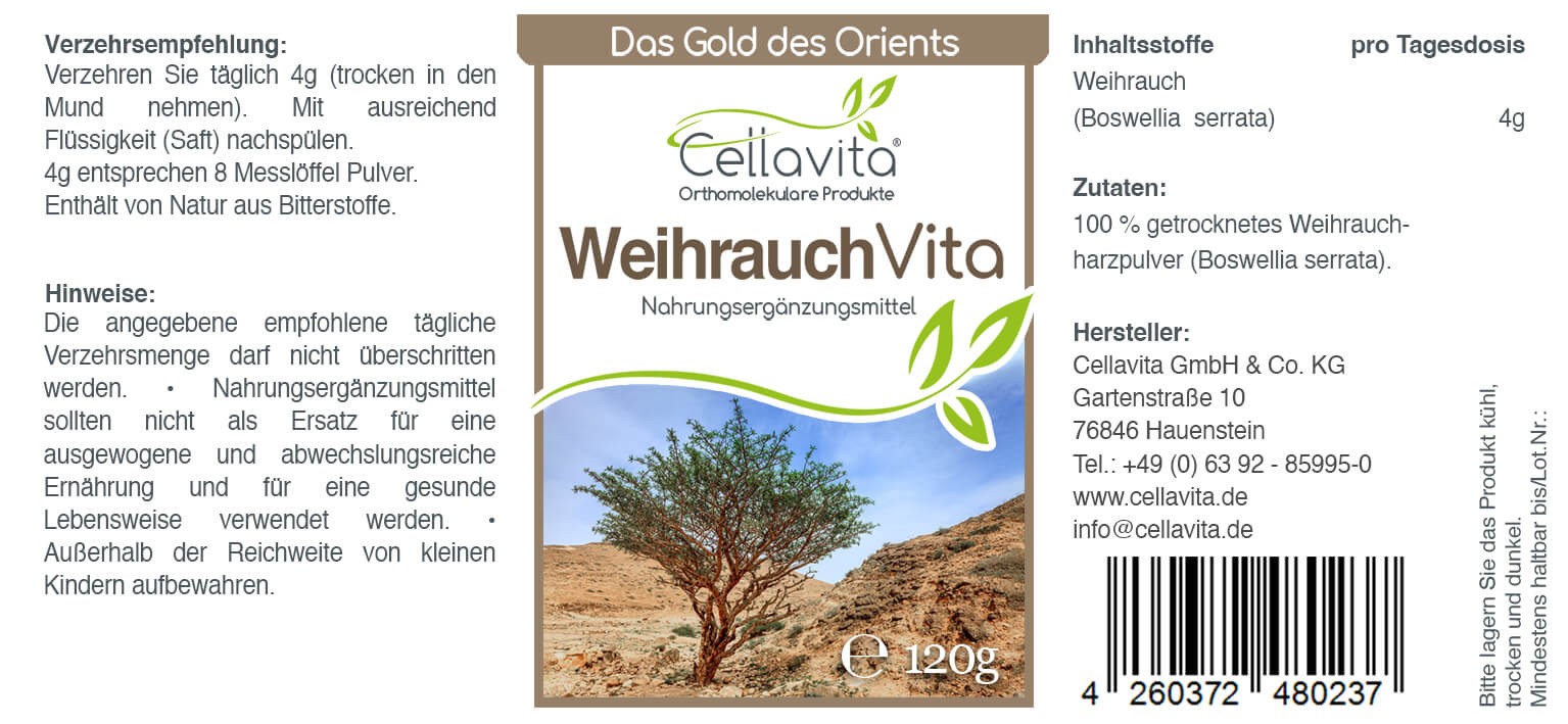 Weihrauch Vita (Boswellia Serrata) Pulver