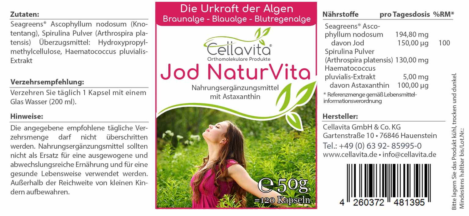 Jod Natur (Astaxanthin) Vita Kapseln