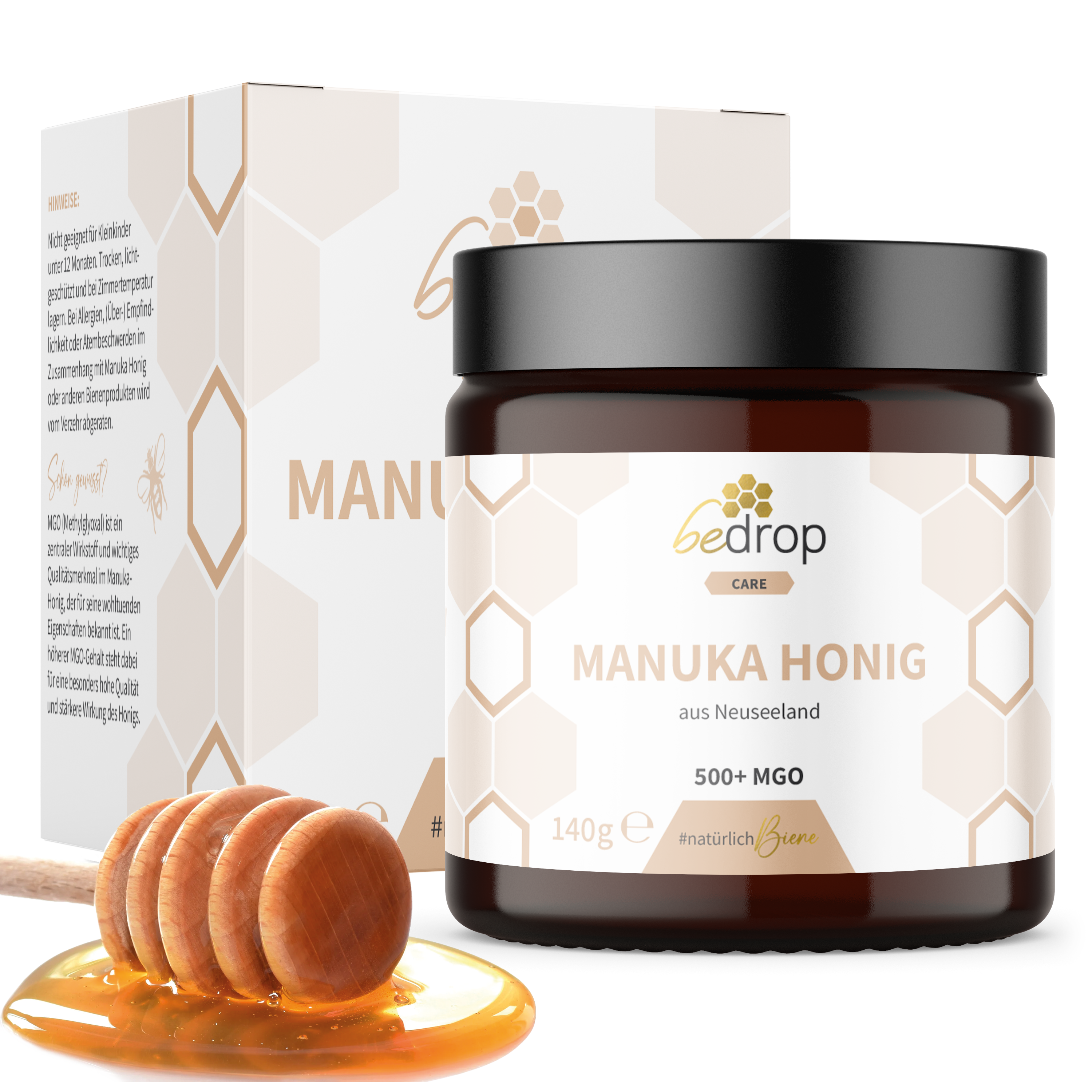 Echter Manuka Honig MGO 500+ 140g Glas