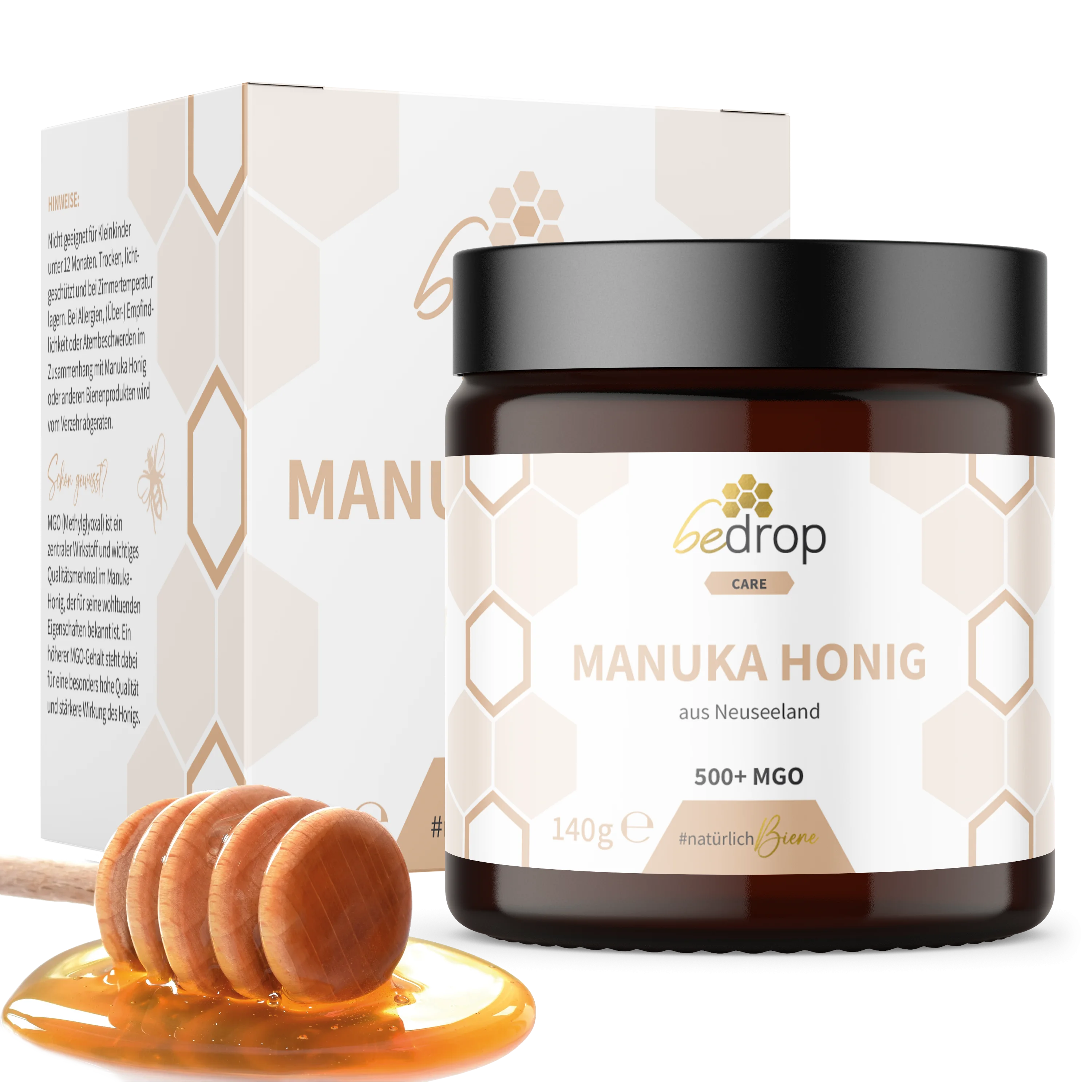 Echter Manuka Honig MGO 500+ 140g Glas