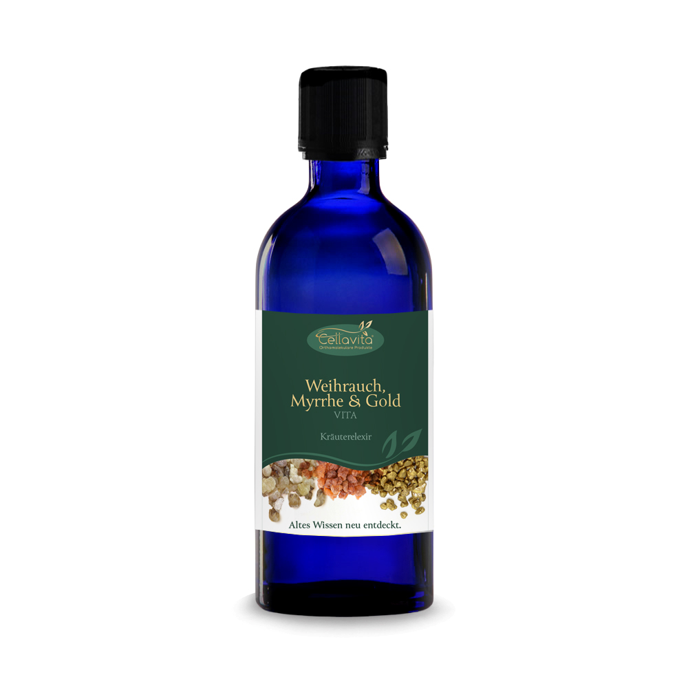 Tria Mystica – Tinktur aus Weihrauch- & Myrrhe-Extrakt, veredelt mit Gold