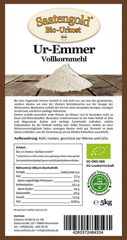 Emmer Vollkornmehl (Bio) 