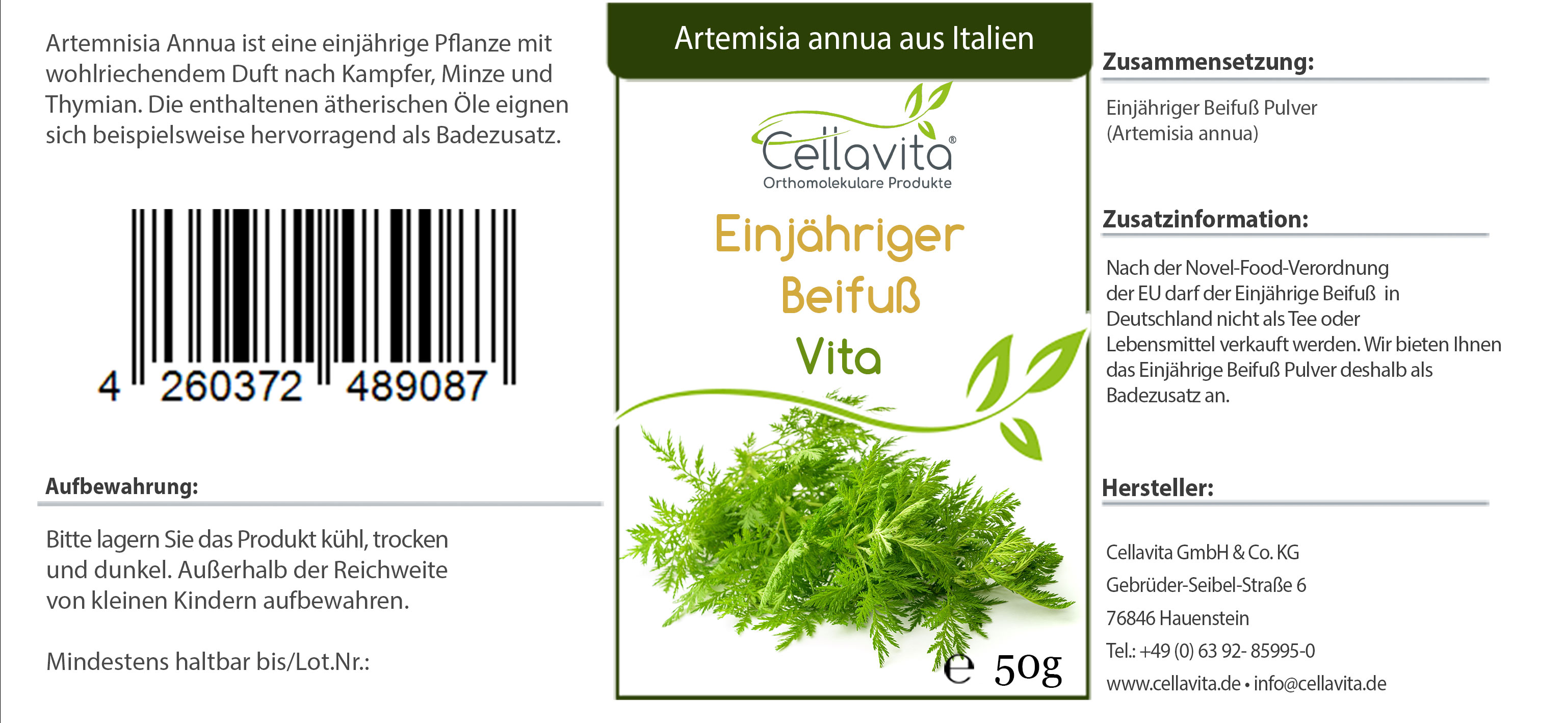 Artemisia Annua Einjähriger Beifuß 
