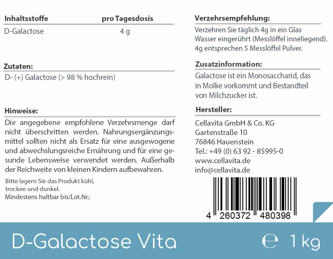 D-Galactose Vita Pulver