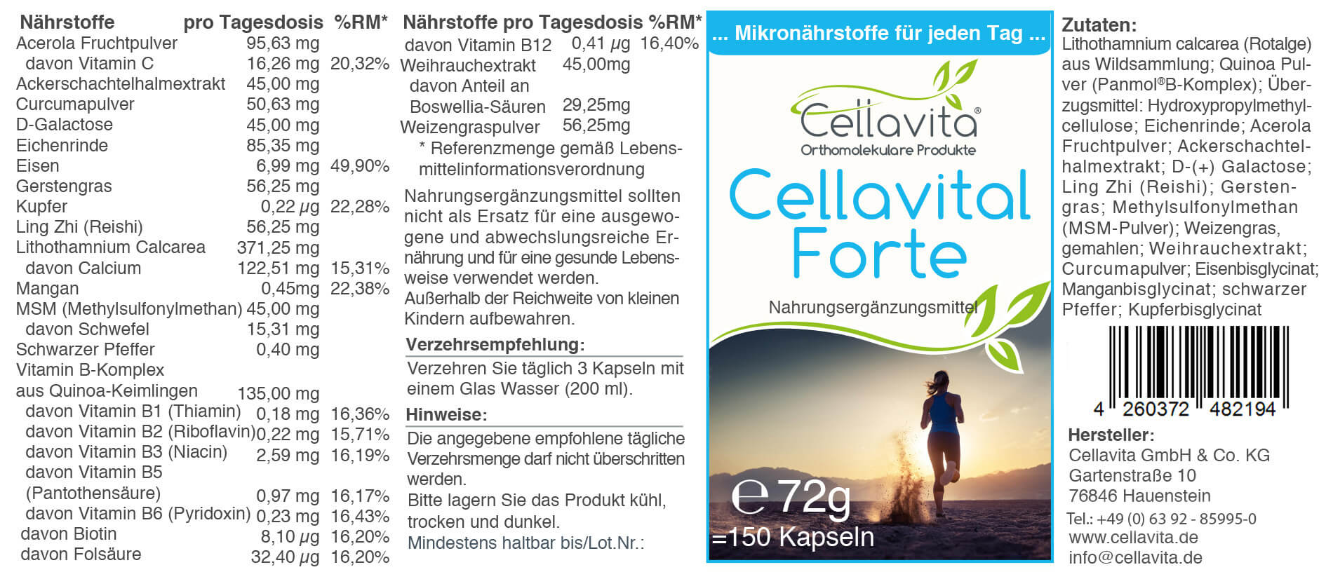 Cellavital® Forte | Multi-Synergie für jeden Tag in Kapseln