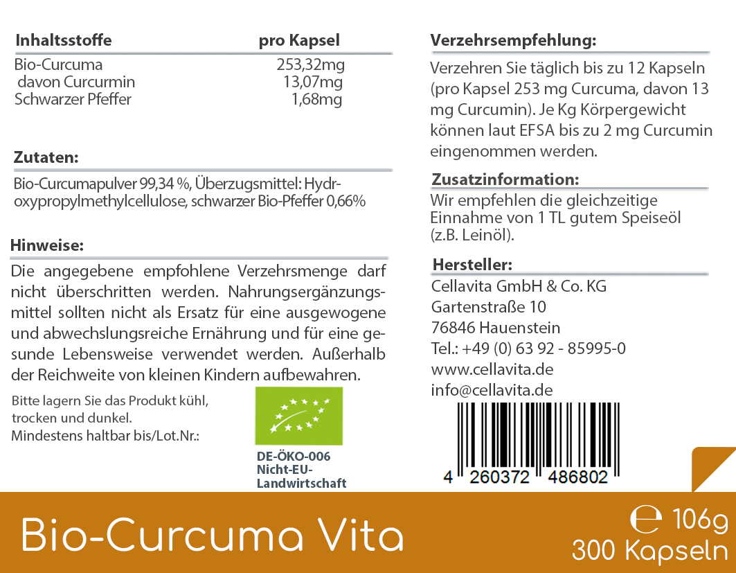 Bio-Curcuma Vita Kapseln