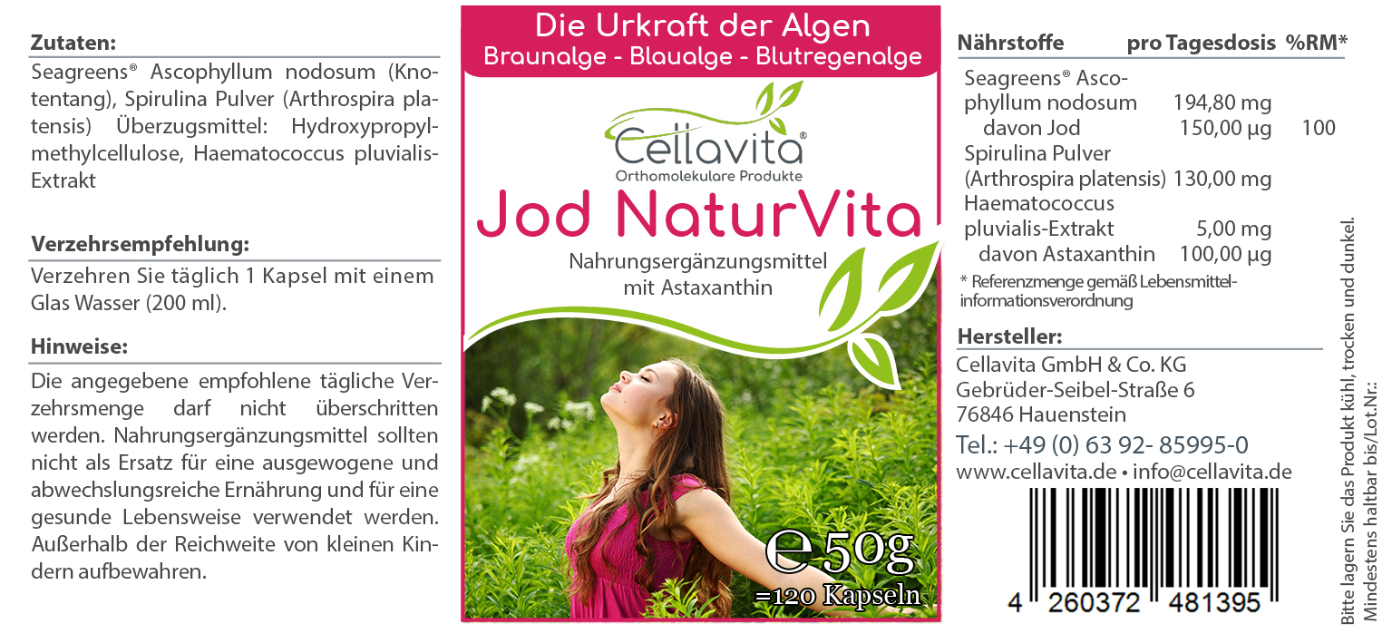 Jod Natur (Astaxanthin) Vita Kapseln