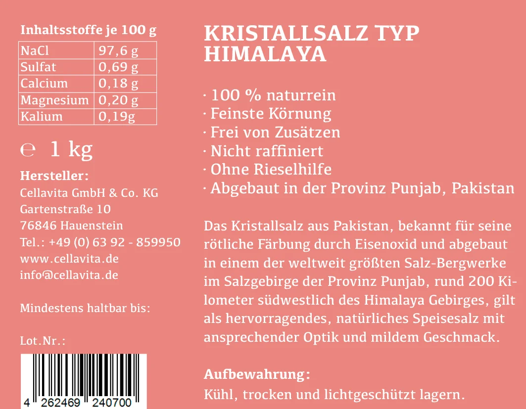Kristallsalz Typ Himalaya 
