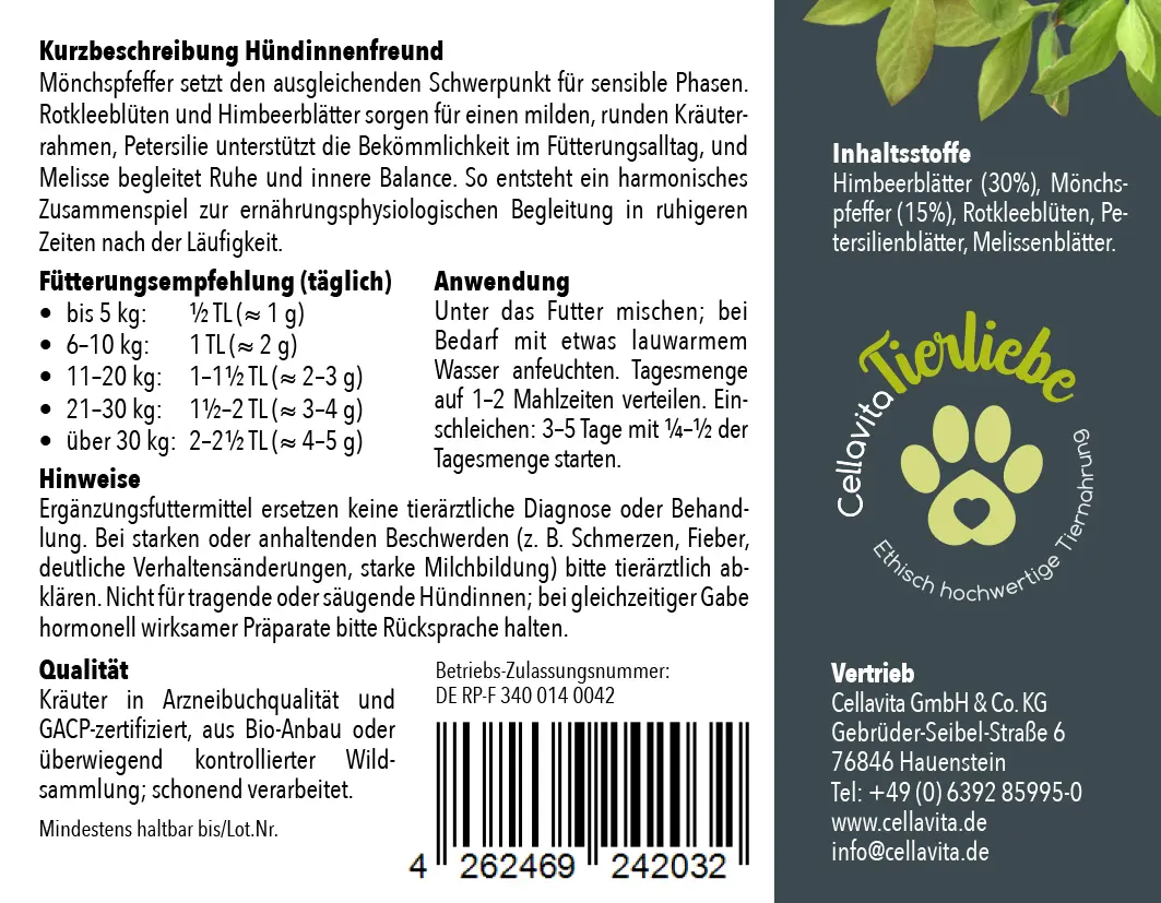 Hündinnenfreund Mönchspfeffer, Himbeerblätter & Co