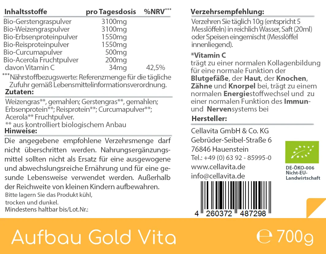 Aufbau-Gold Vita (Bio) Knochen Haut Zähne 