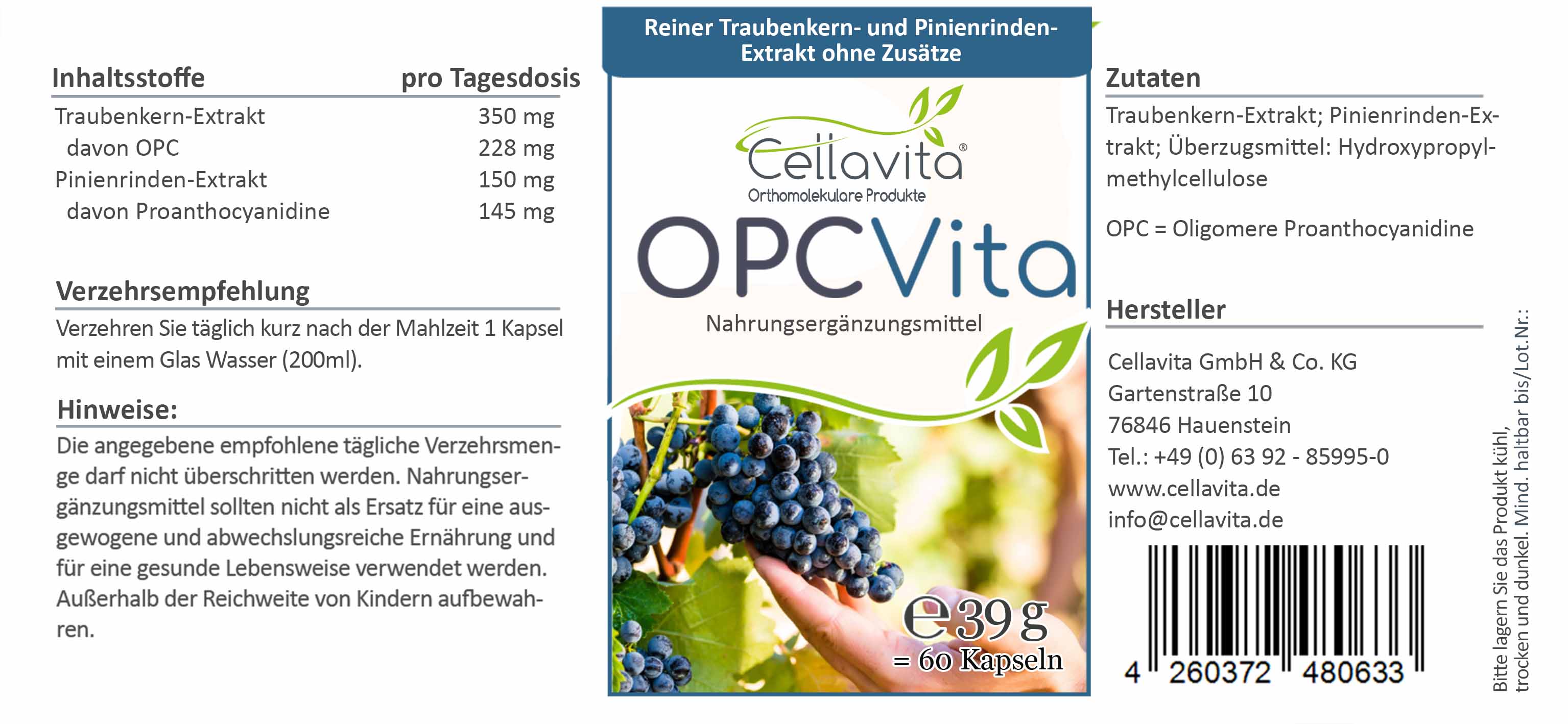OPC Vita | Traubenkern- und Pinienrinden-Extrakt Kapseln