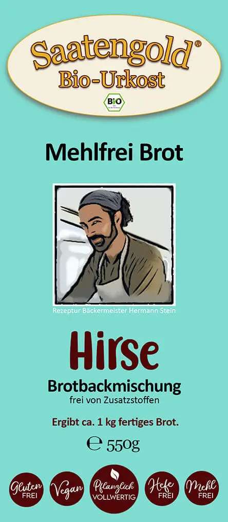 Mehlfreibrot Hirse - Bio Brotbackmischung