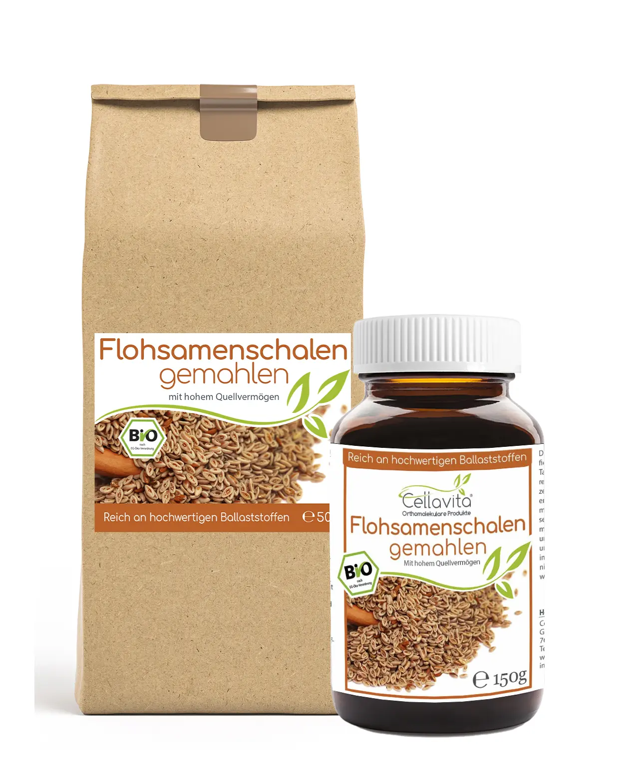 Bio Flohsamenschalenpulver (gemahlen) 