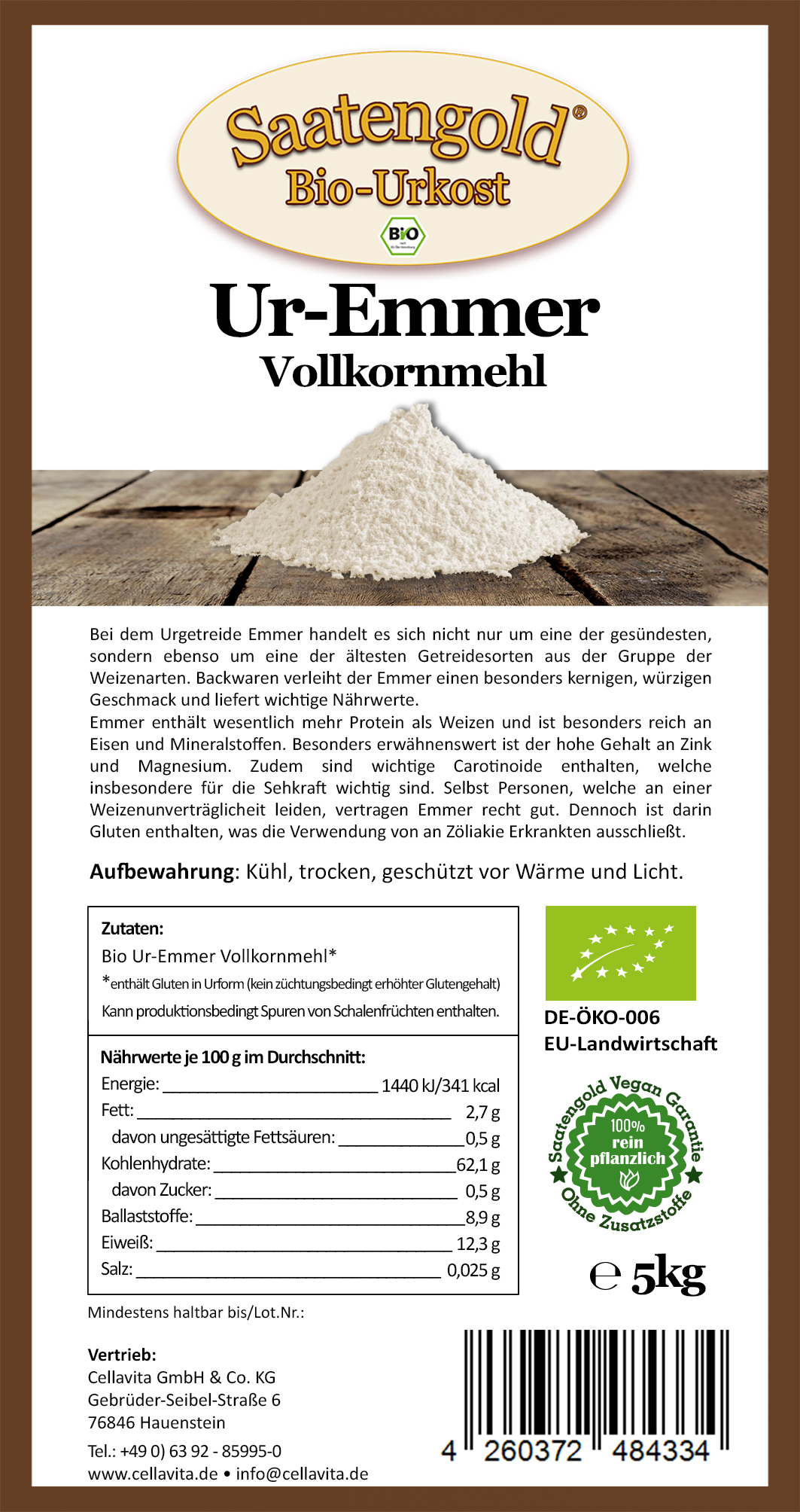 Emmer Vollkornmehl (Bio) 