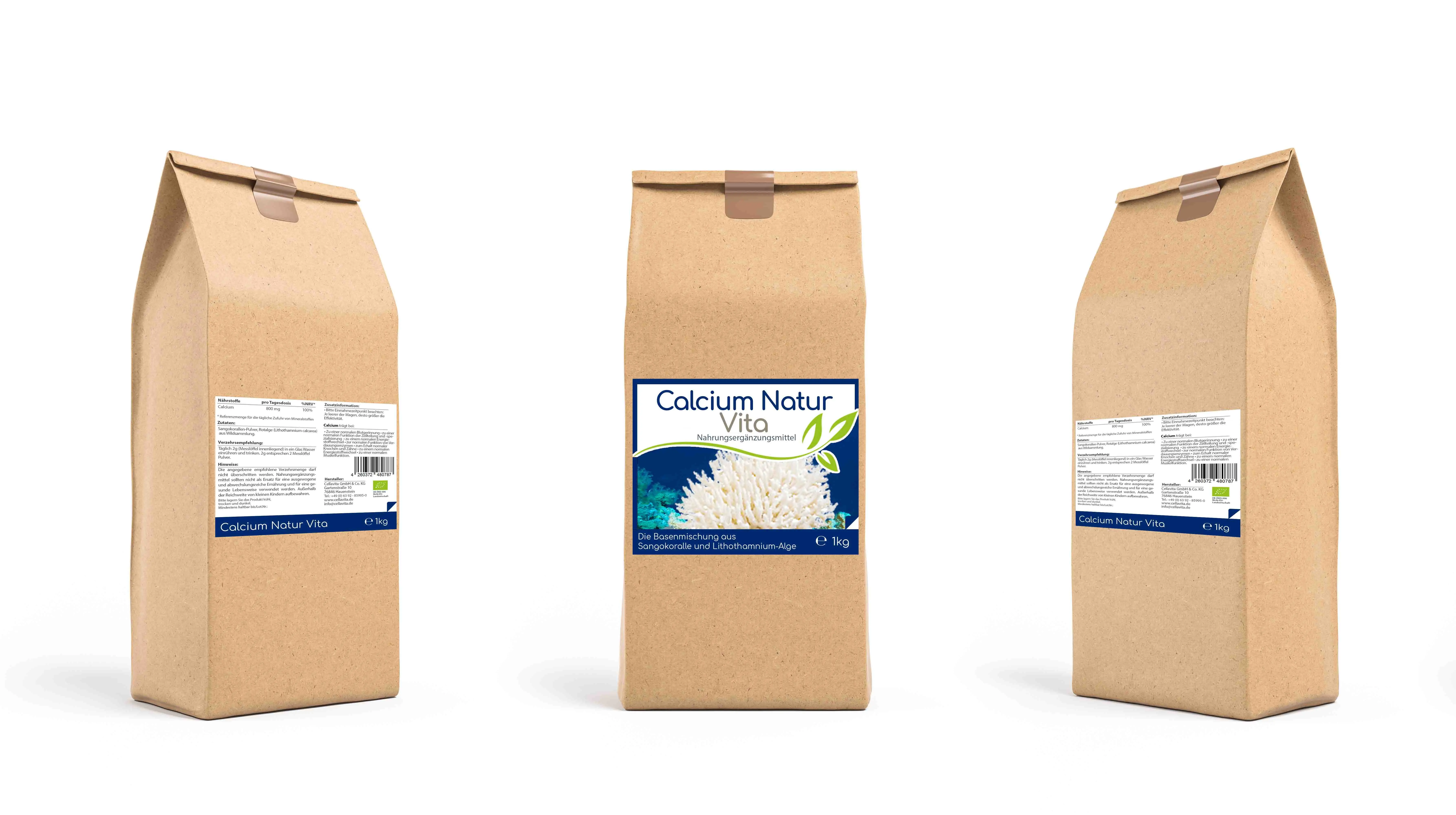 Calcium Natur Vita - Monatsvorrat - Pulver