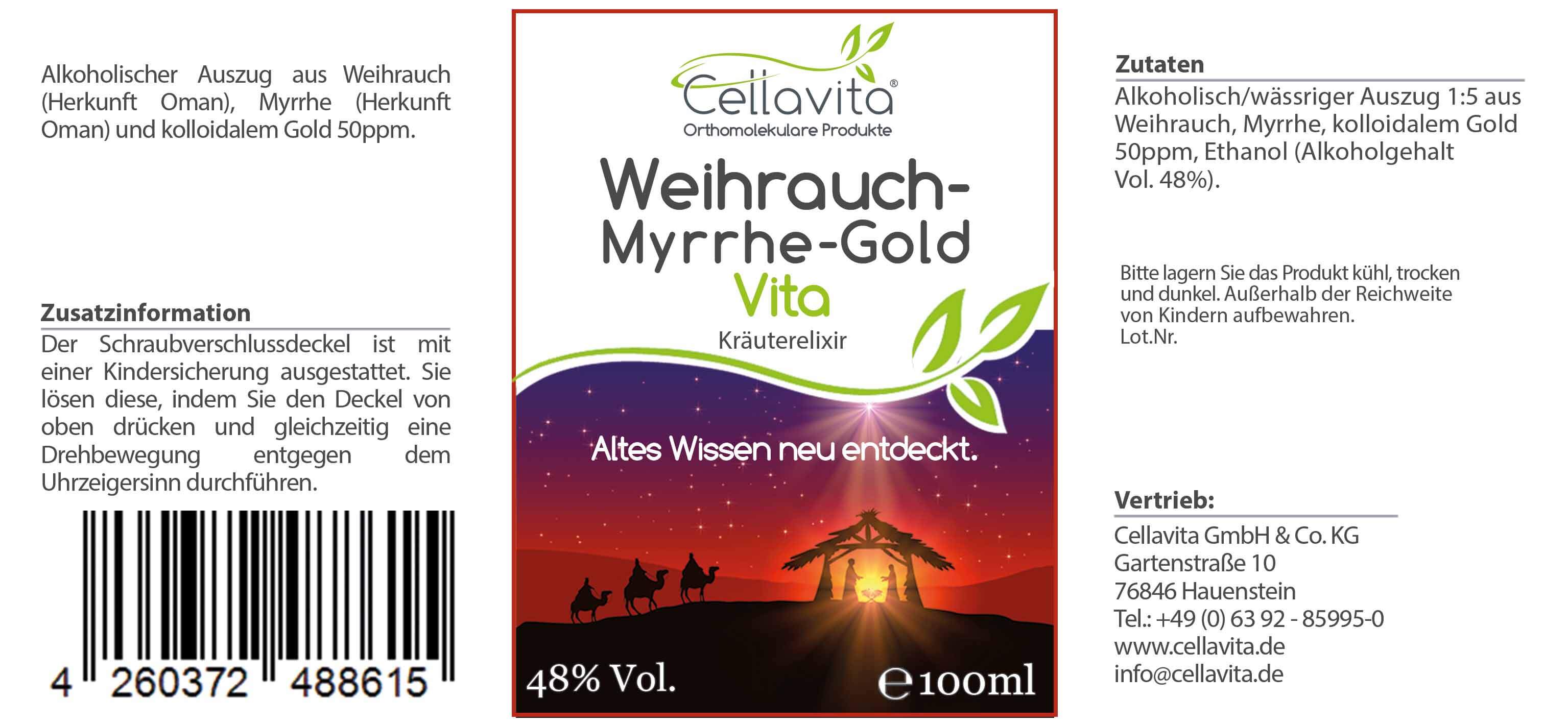 Weihrauch-Myrrhe-Gold Vita Tinktur - Rezeptur nach Dr. med. M. Doepp