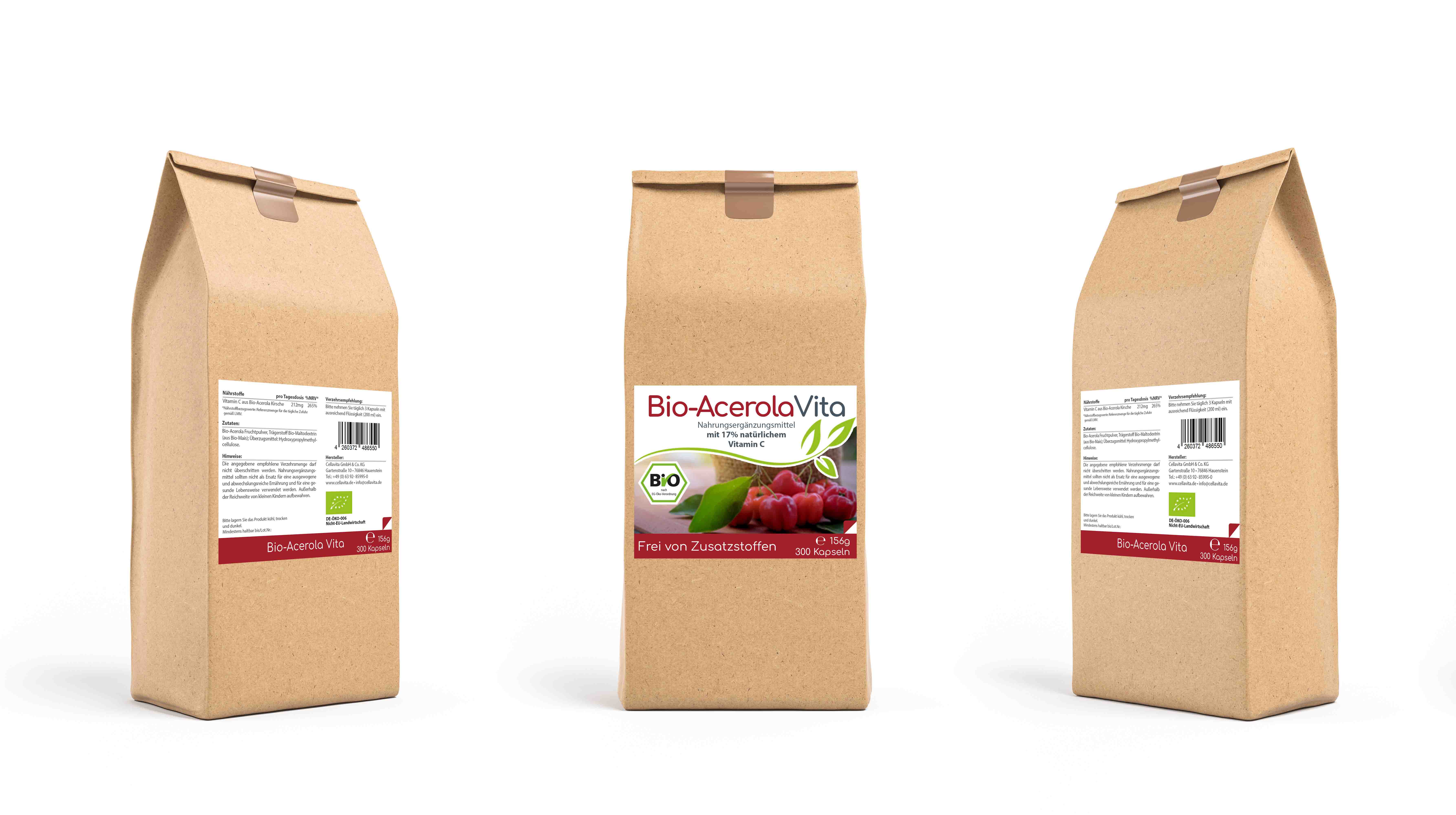 Bio-Acerola Vita Kapseln (natürliches Vitamin C)