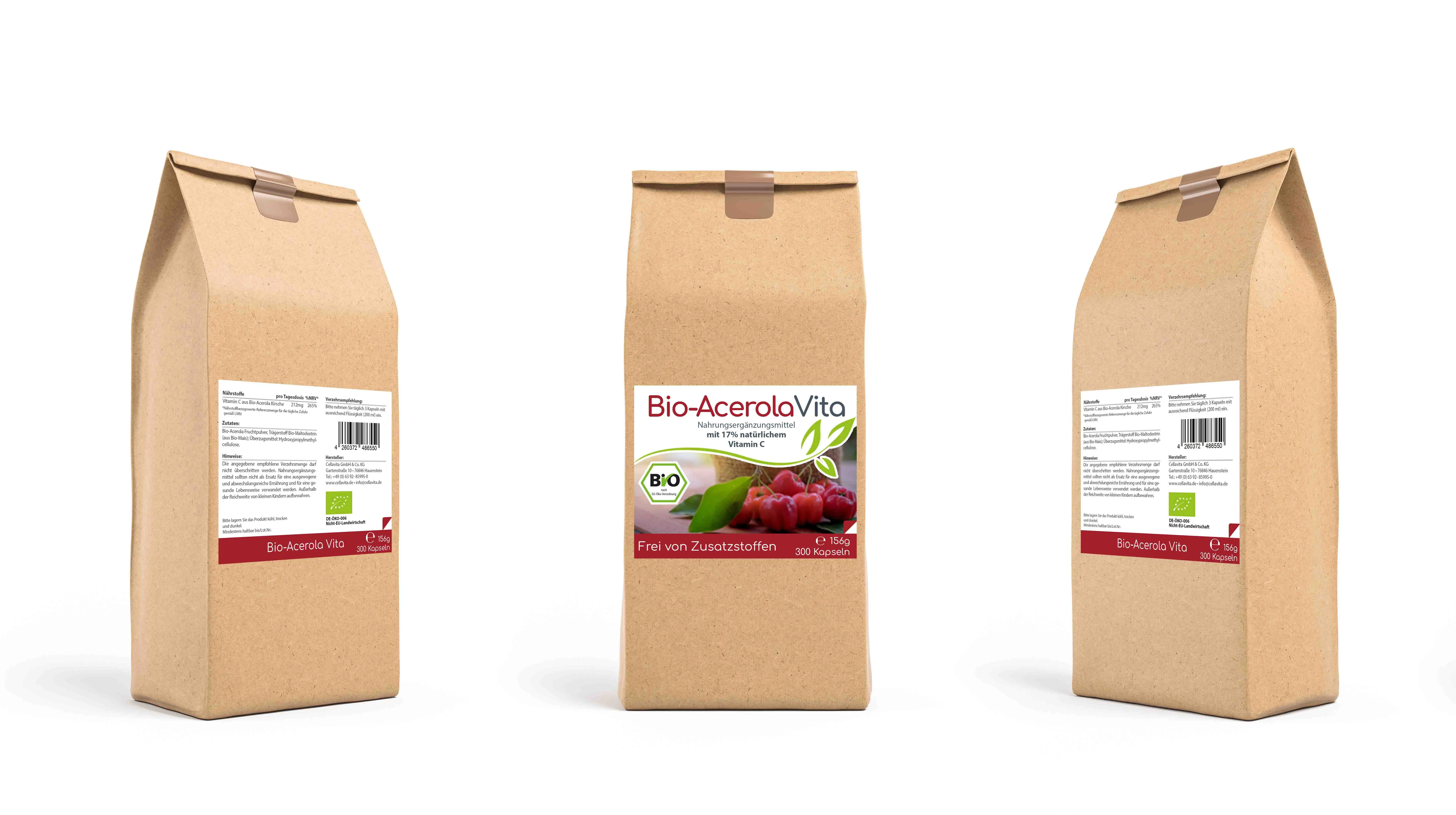 Bio-Acerola Vita Kapseln (natürliches Vitamin C)