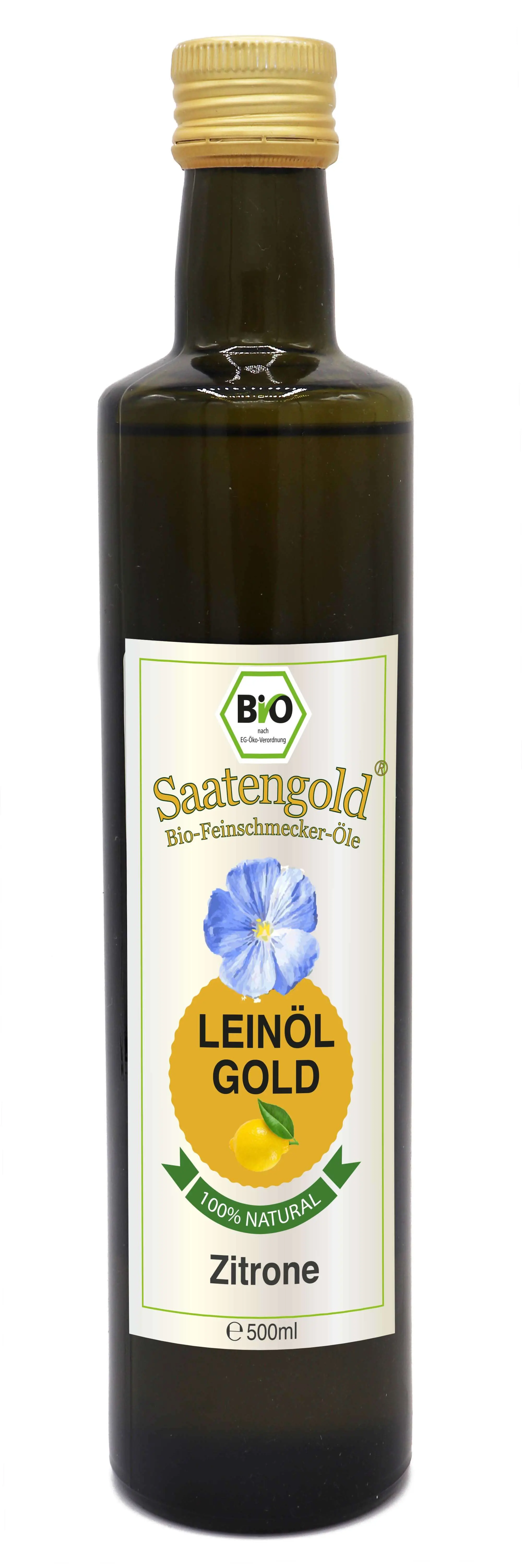 Saatengold-Bio-Feinschmecker-Öle "Leinöl Zitrone" 