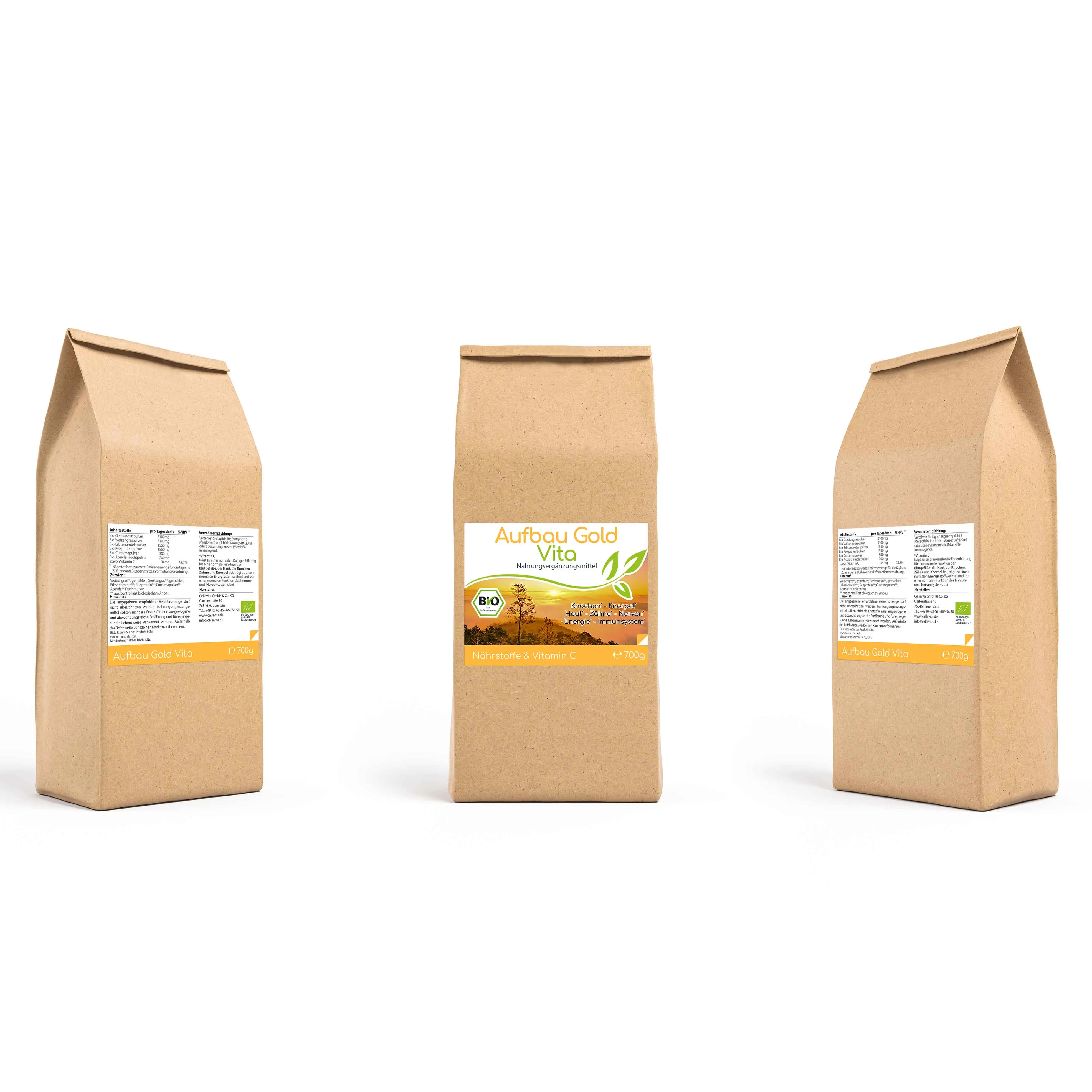 Aufbau-Gold Vita (Bio) Knochen Haut Zähne 