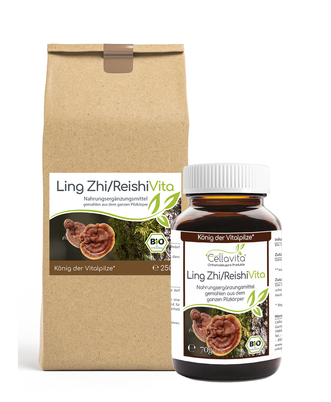 Bio-Ling Zhi / Reishi Vita "Glänzender Lackporling" Pulver