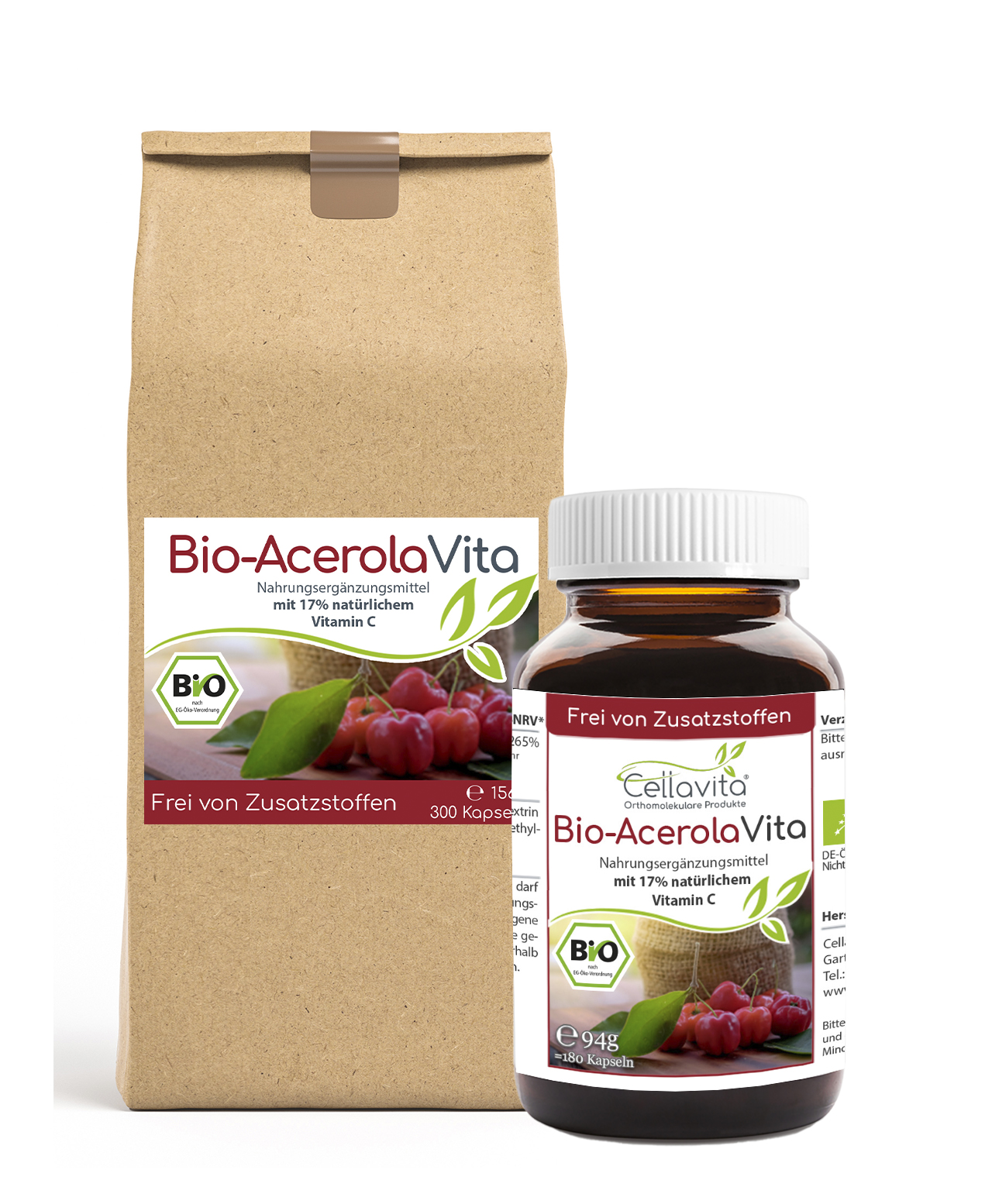 Bio-Acerola Vita Kapseln (natürliches Vitamin C)
