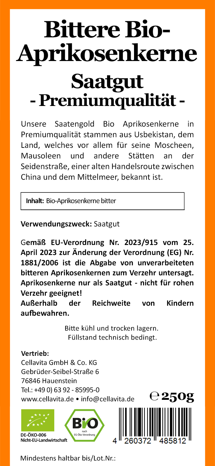 Bio-Aprikosenkerne -bitter- 250g