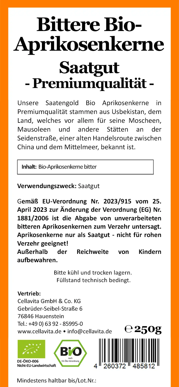 Bio-Aprikosenkerne -bitter- 250g