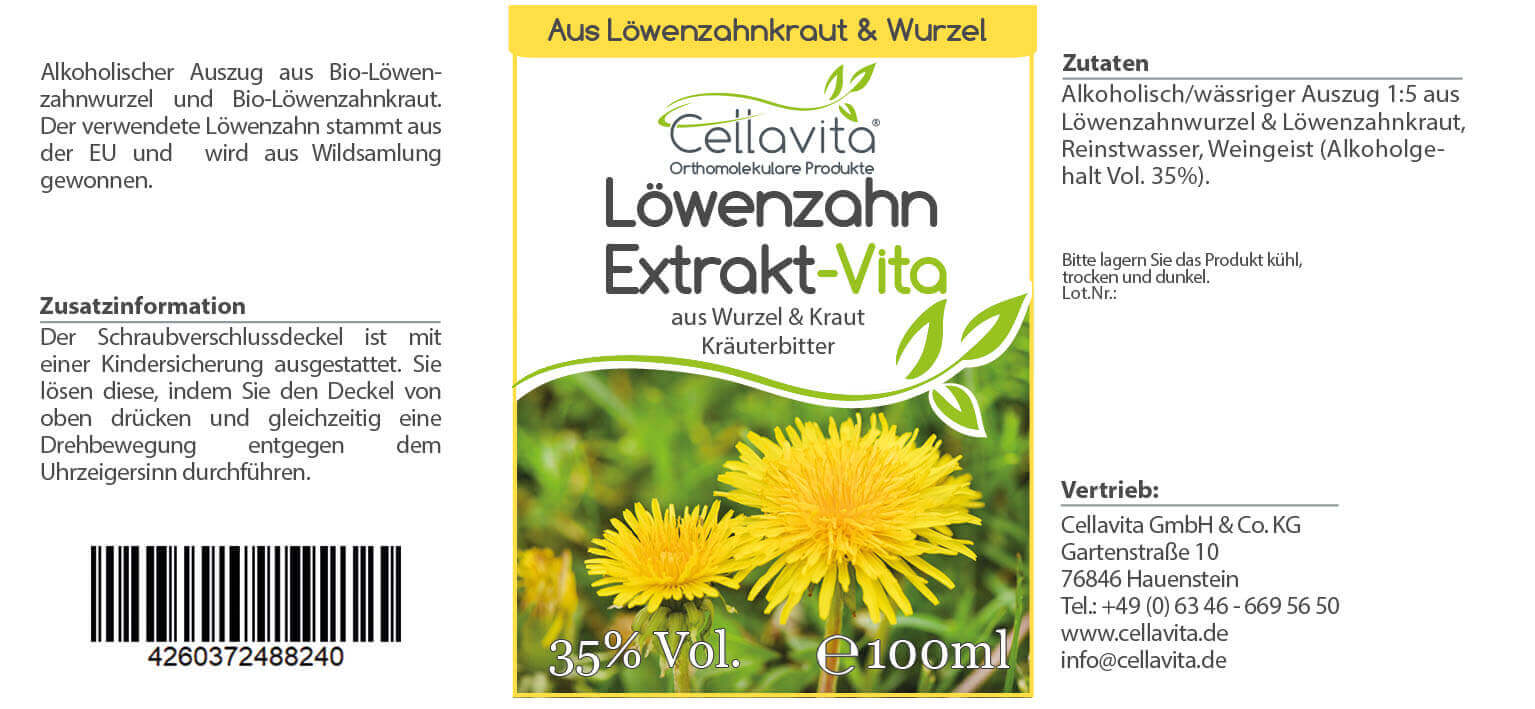 Löwenzahn-Extrakt Vita Tinktur 100ml