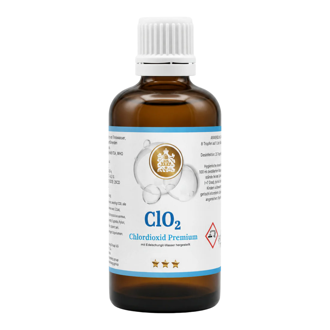 Chlordioxid Premium (CLO2 CDL CDS) mit Schungit-Wasser ("Edel-Schungit") 