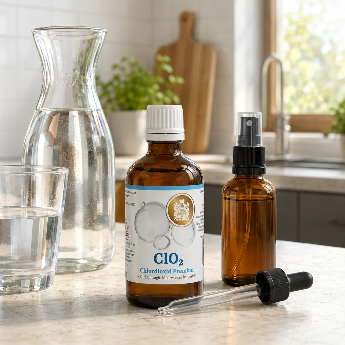 Chlordioxid Premium (CLO2 CDL CDS) mit Schungit-Wasser ("Edel-Schungit") 