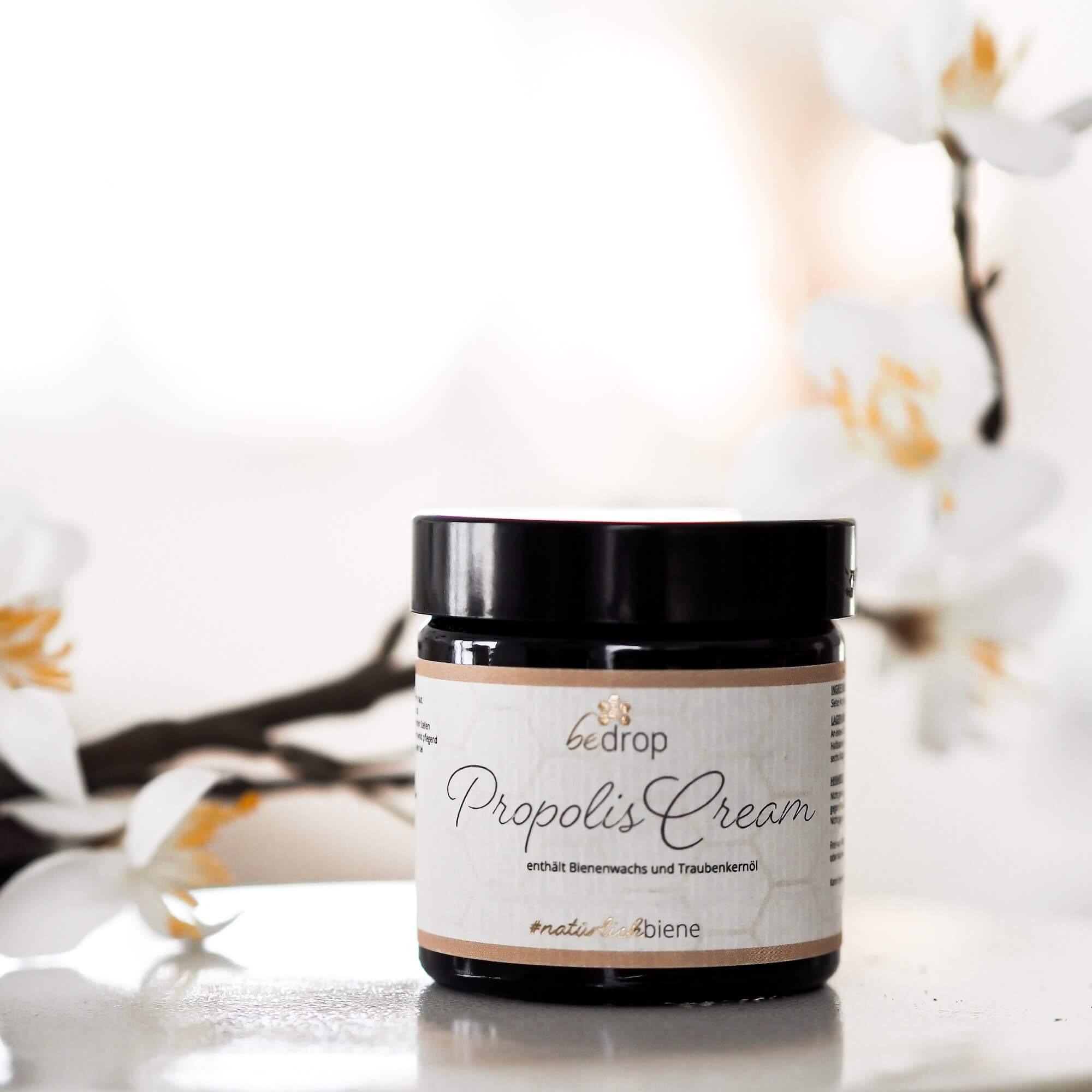 Propolis Salbe - hochdosierte Propolis Creme mit Bienenwachs & Traubenkernöl 60g