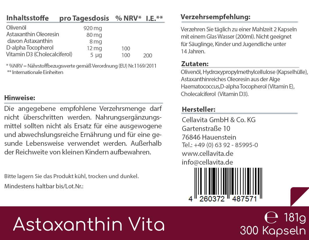 Astaxanthin Vita 