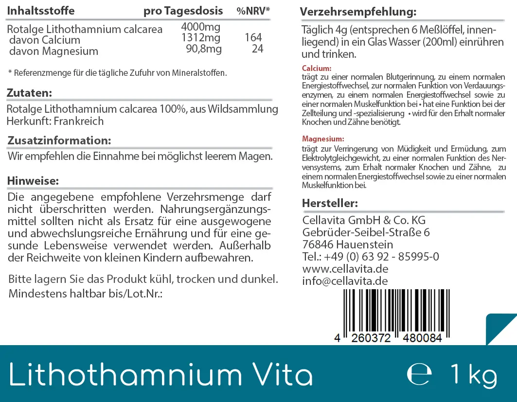 Lithothamnium Vita (100 % Rotalge) Pulver