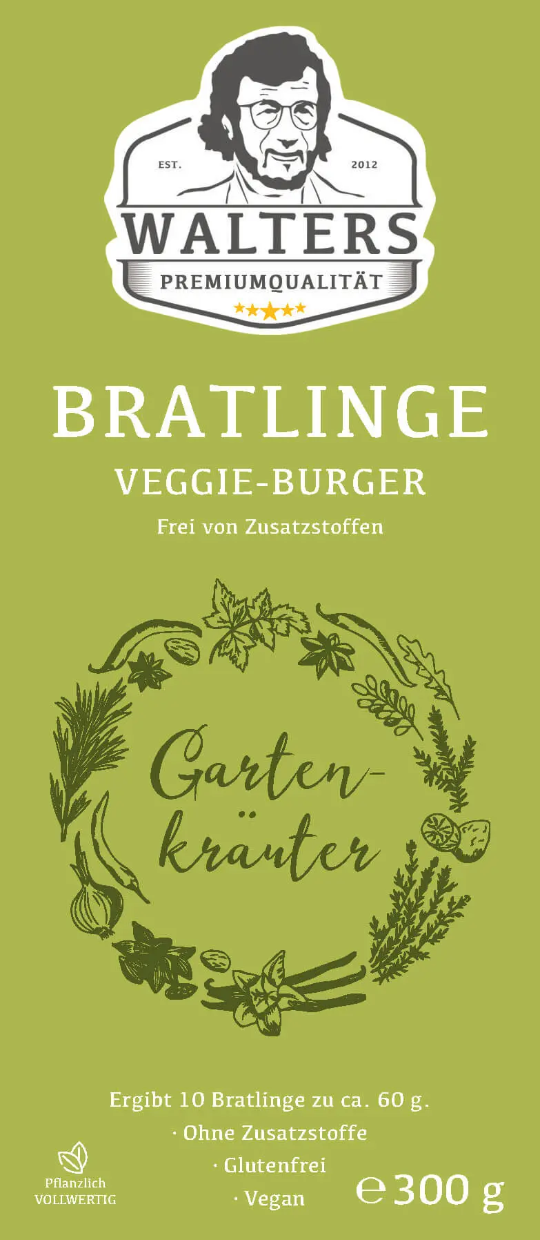 Bratlinge - Veggieburger "Gartenkräuter" für 10 Bratlinge