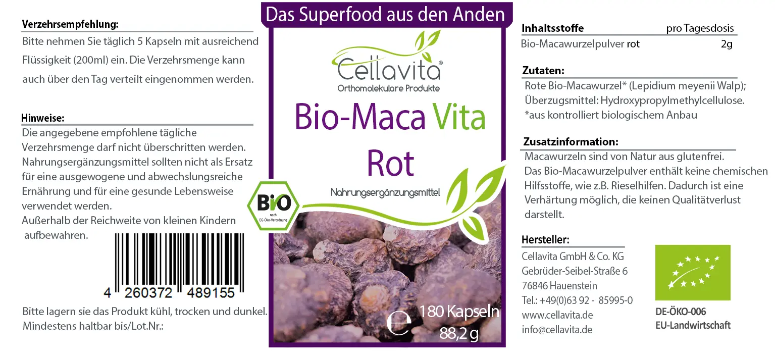 Bio-Maca Vita rot Kapseln