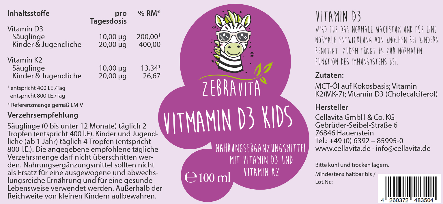 Vitamin D3 kids für Kinder 5 x 100ml