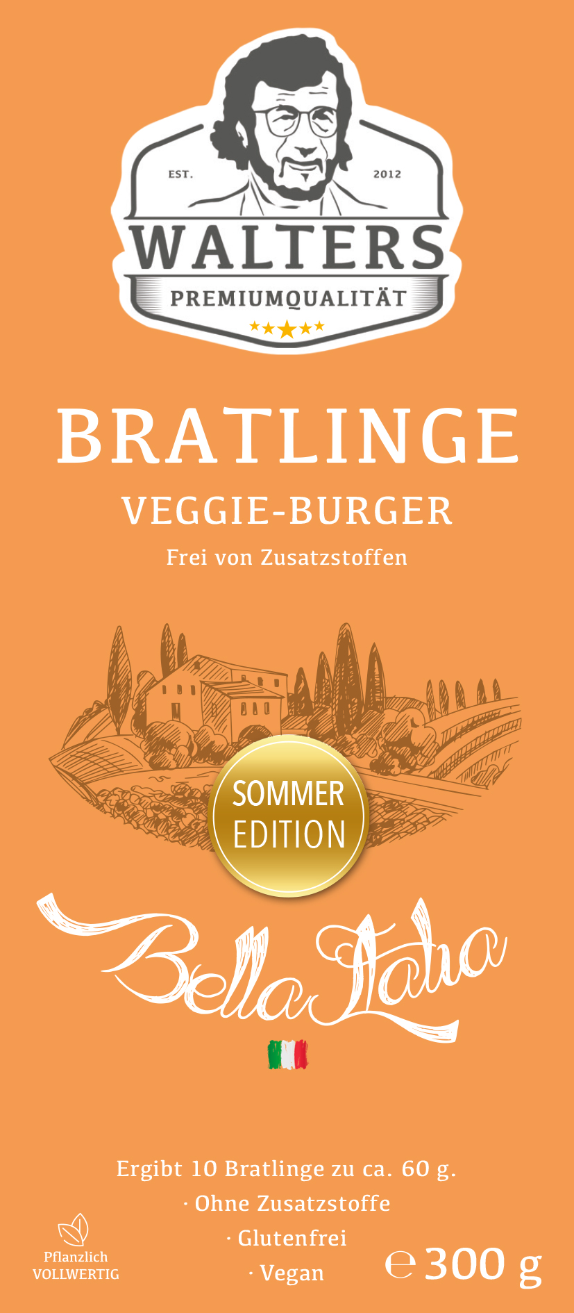 Sommer-Edition Bratlinge - Veggieburger "Italiano" 