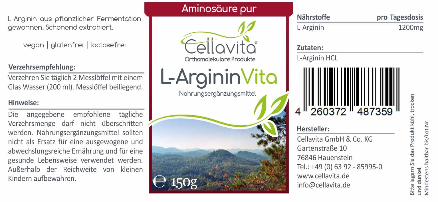 L-Arginin Vita Pulver