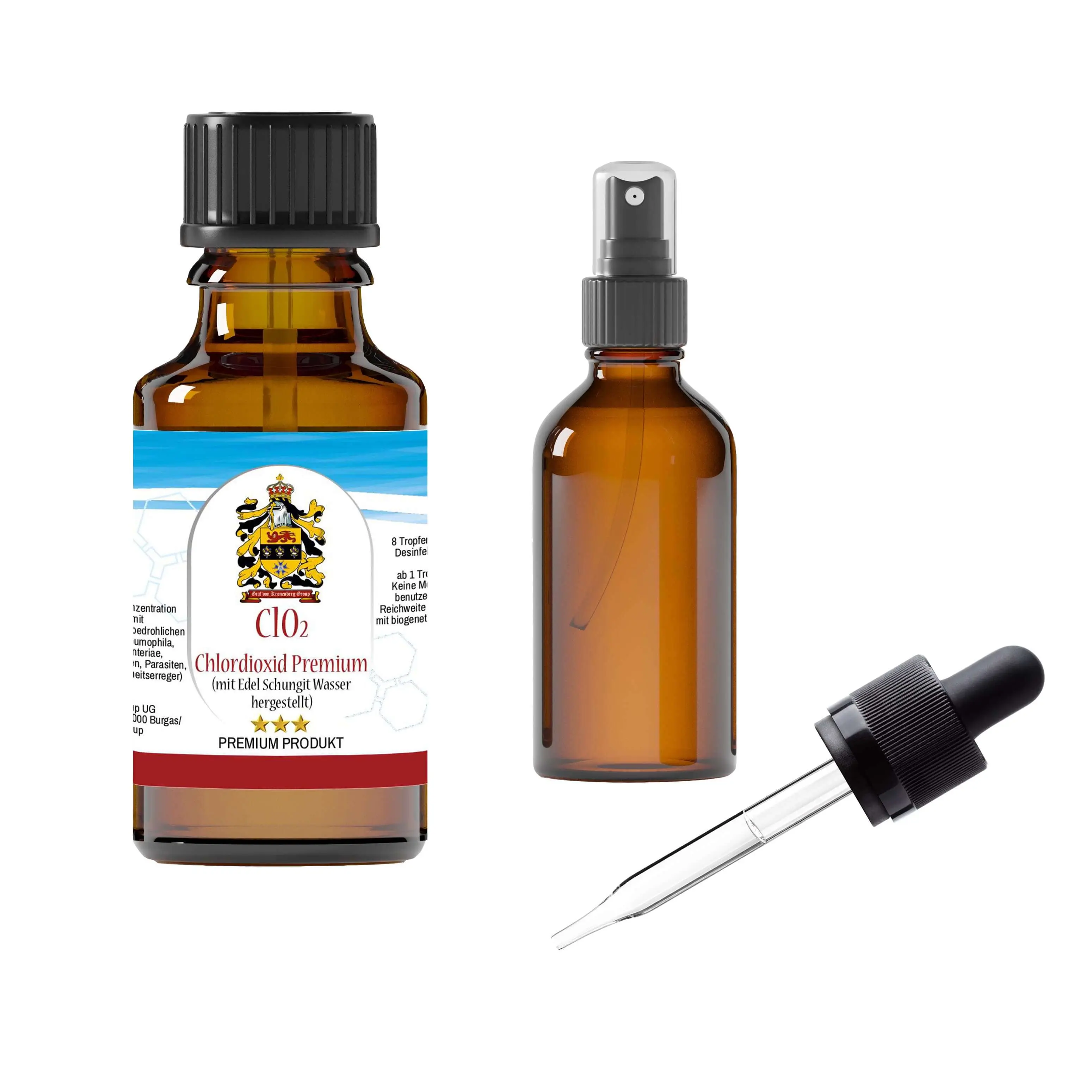 Chlordioxid Premium (CLO2 CDL CDS) mit Schungit-Wasser ("Edel-Schungit") 