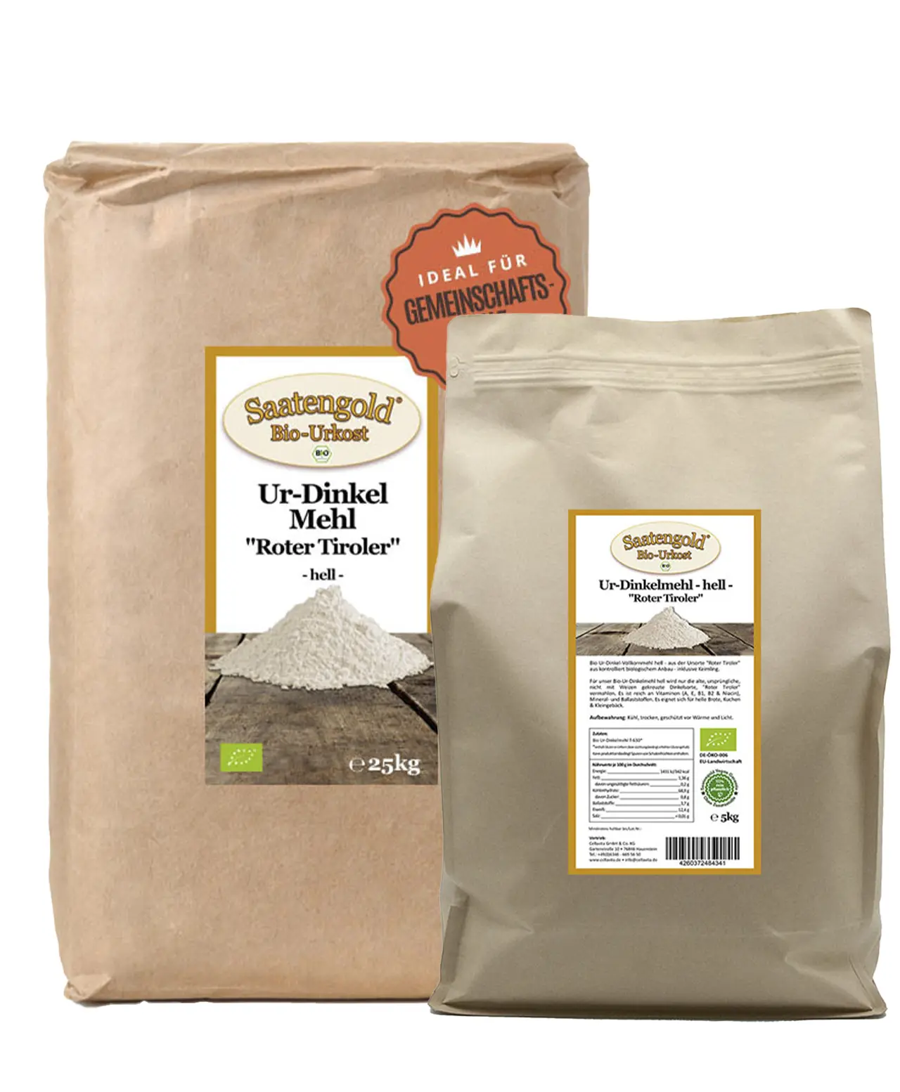 Ur-Dinkel-Mehl hell T-630 (Bio) 
