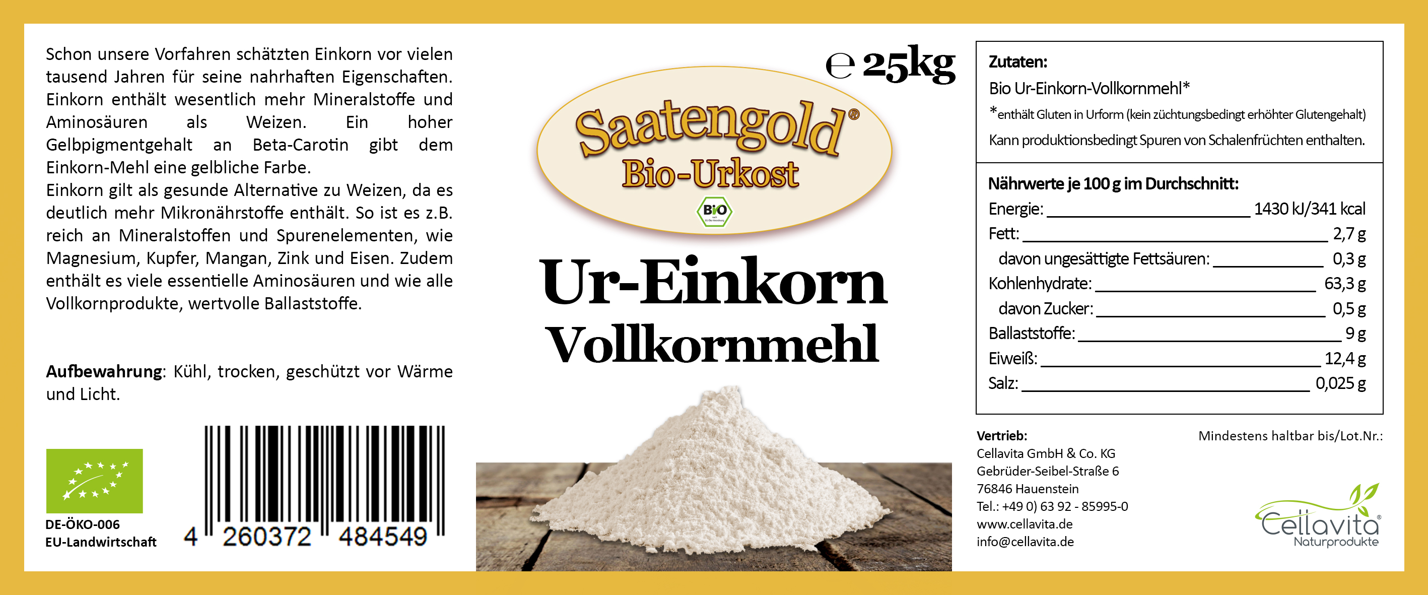 Einkorn Vollkornmehl (Bio) 