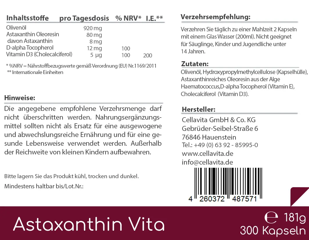 Astaxanthin Vita 