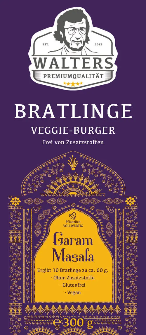 Bratlinge - Veggieburger "Garam Masala" für 10 Bratlinge