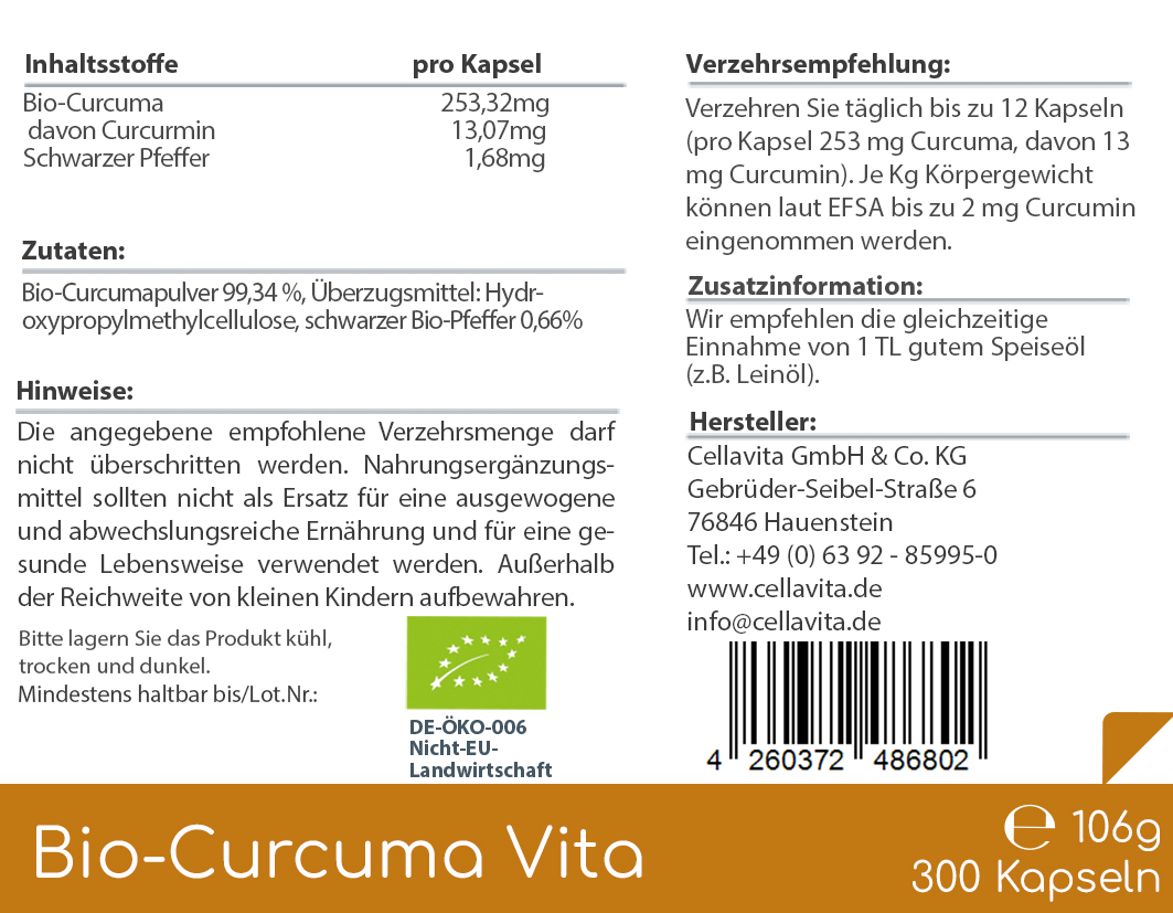 Bio-Curcuma Vita Kapseln