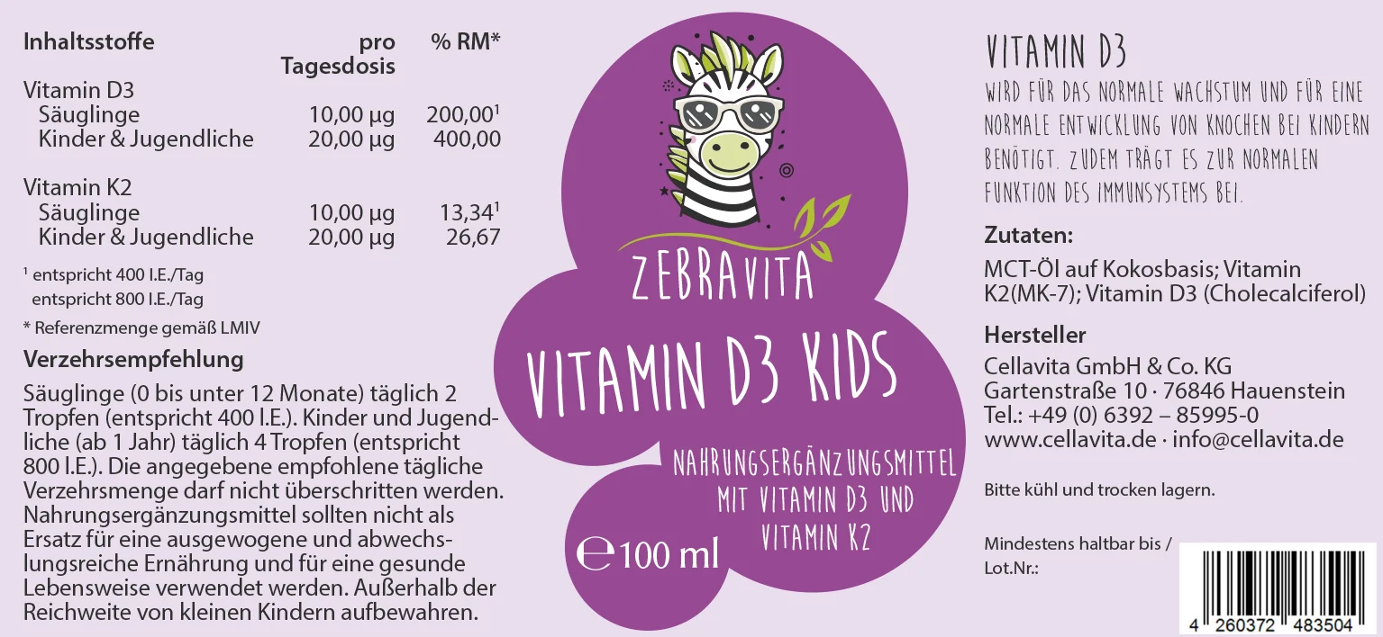 Vitamin D3 kids für Kinder 100ml