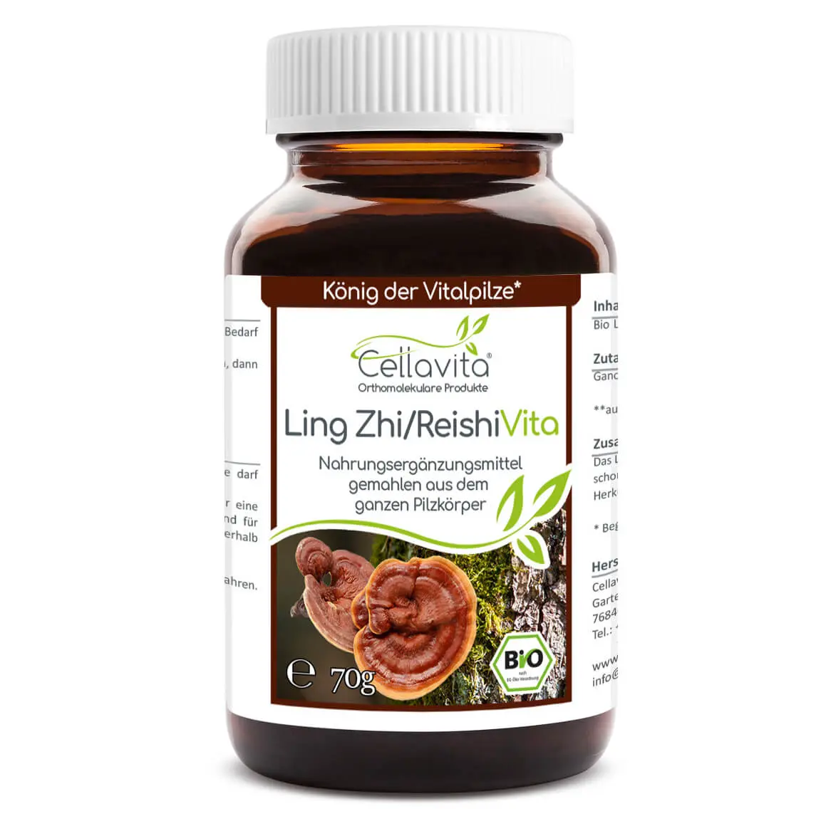 Bio-Ling Zhi / Reishi Vita "Glänzender Lackporling" Pulver
