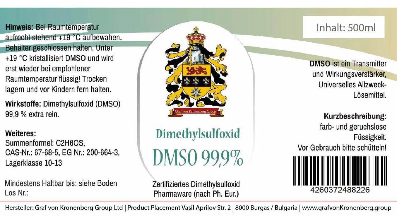 DMSO Dimethylsulfoxid (Ph. Eur. 99,9%) 250ml Vorratsflasche