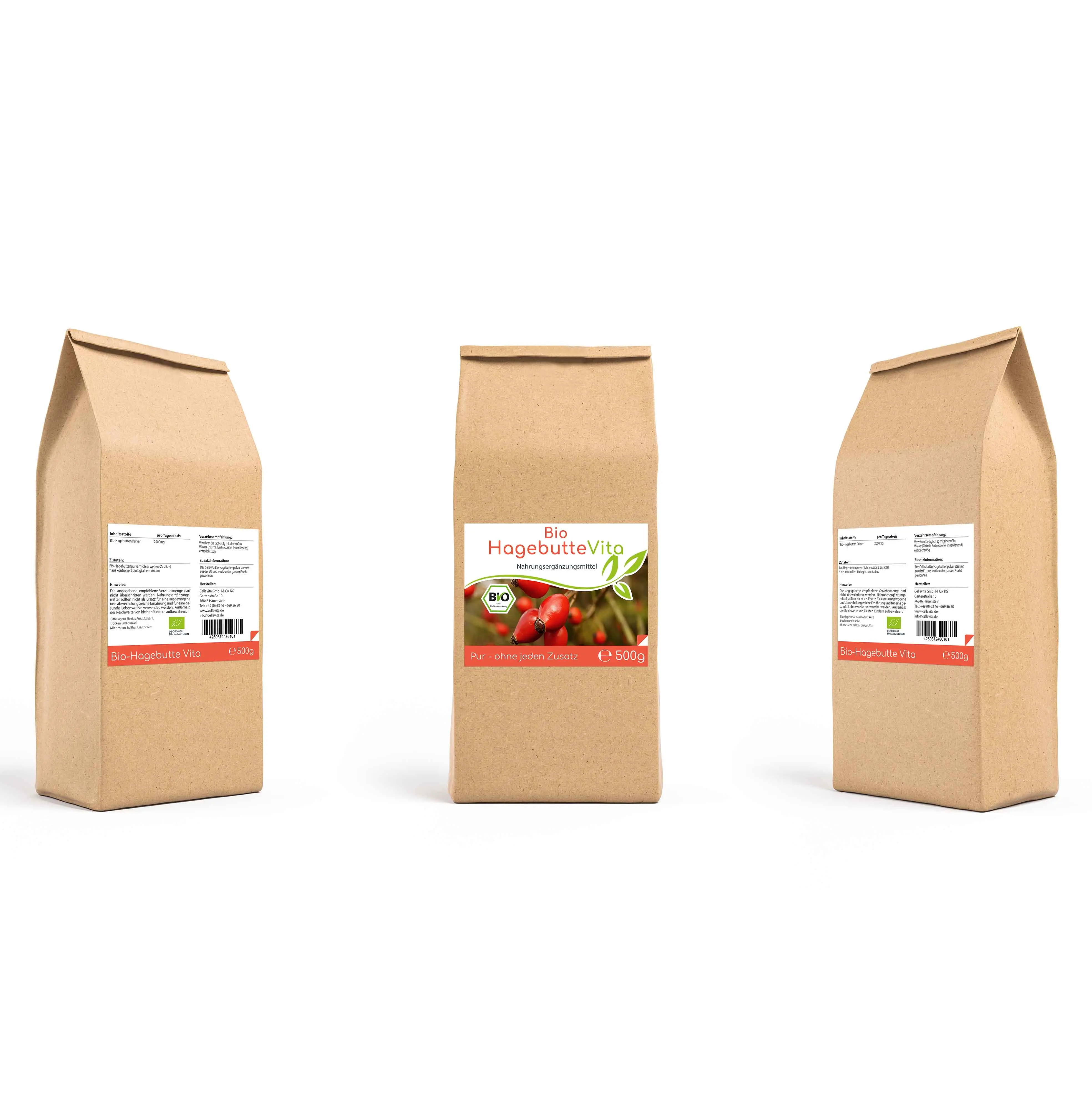 Bio Hagebutte Vita Pulver