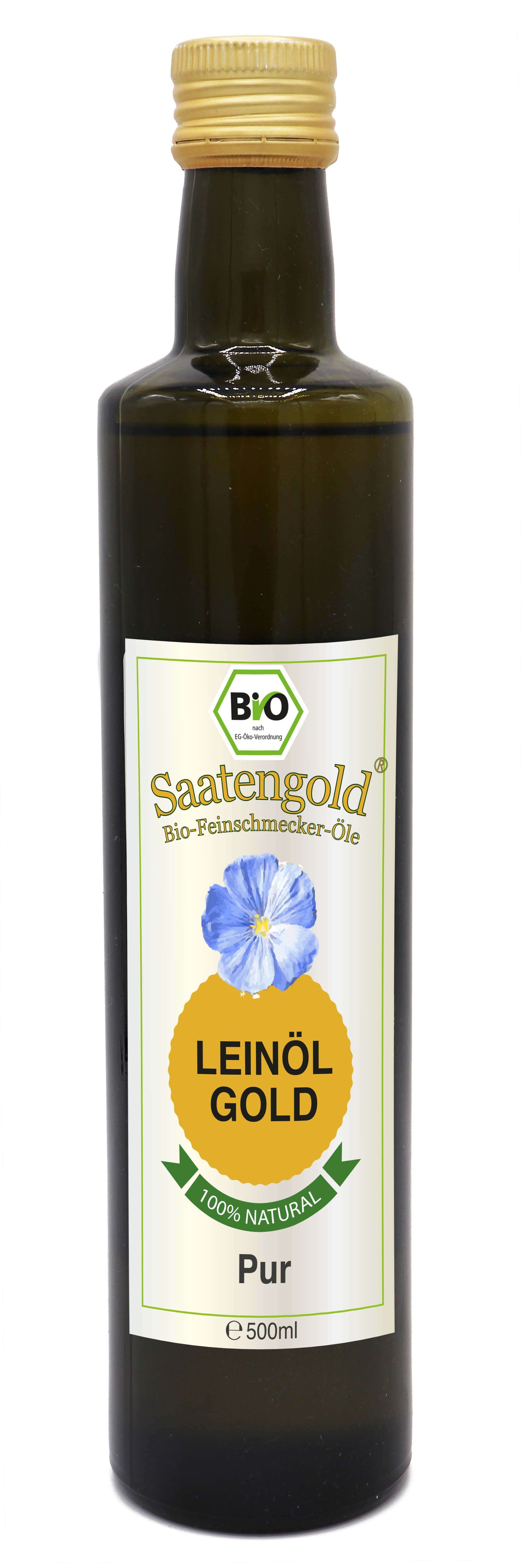 Saatengold-Bio-Feinschmecker-Öle "Leinöl Pur" 